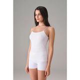 Doreanse Kadın Ip Askı Beyaz Atlet C0T1N29 - XL - 2XL