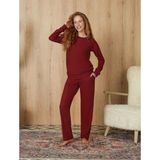 Doreanse Kadın Relax Fit Bordo T-Shirt Pijama Takımı 4194 - Standart