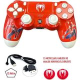 Doreka Playstation Dualshock 4 V2 Ps4 Oyun Kolu Yenilenmiş Pc + Ps4 (1.5mt Şarj Kablosu ve Analog Koruyucu) - Beyaz - Siyah
