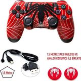 Doreka Playstation Dualshock 4 V2 Ps4 Oyun Kolu Yenilenmiş Pc + Ps4 (1.5mt Şarj Kablosu ve Analog Koruyucu) - Siyah