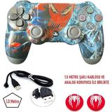 Doreka Playstation Dualshock 4 V2 Ps4 Oyun Kolu Yenilenmiş Pc + Ps4 (1.5mt Şarj Kablosu ve Analog Koruyucu) - Turkuaz