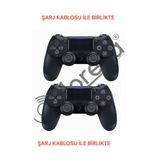 Doreka Ps 4 Kablosuz Joystick Tablet Telefon Pc Uyumlu Titreşimli Oyun Kolu 2 Adet