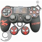 Doreka Ps4 Dualshock Spider-Man Koruyucu Silikon Kılıf ve Analog Korucusu - Kırmızı - Siyah