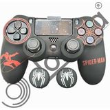Doreka Ps4 Dualshock Spider-Man Koruyucu Silikon Kılıf ve Analog Korucusu - Siyah - Beyaz