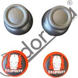 Doreka Ps4 Dualshock Uyumlu 2 Adet Analog Joystick Başlığı + 2 Adet Desenli Koruyucu Set - Turuncu