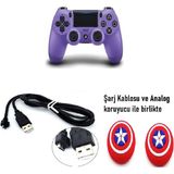 Doreka Ps4 Dualshock V2 Titreşimli Kol ve 2 Adet Analog Koruyucu - Mor