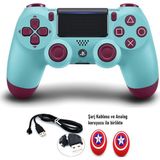 Doreka Ps4 Dualshock V2 Titreşimli Kol ve 2 Adet Analog Koruyucu - Turkuaz