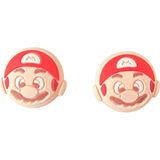 Doreka Ps5 Ps4 Ps3 Xbox One S x Ns 1 Çift Analog Koruyucu Gamepad Silikon Başlık - Kırmızı