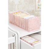 Doreline Akordiyon Dolap Çekmece Içi Düzenleyici Organizer M 43X15X14CM - Pembe