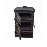 DORELINE Dorello Odunluklu Fırınlı Yandan Kapaklı Pik Döküm Odun Kömür Sobası - Fs-033ykst Antrasit
