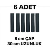 Dorello 8 cm Çap 30 cm Paslanmaz Soba Borusu Küçük Kamp Sobası, Pelet Sobası ve Kuzine Baca Uzatma Borusu