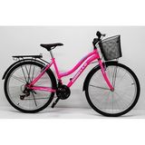 Dorello Bisiklet 2650 Model 26 Jant Bisiklet Çamurluk Bagaj Sepetli Pembe Lady Model