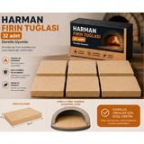 Dorello Harman Fırın Tuğlası 32 Adet Barbekü, Şömine ve Taş Fırın Uyumlu