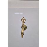 Dorello Osmanlı Desenli Gold Musluk Antik Pirinç Görünümlü Dekoratif Bahçe Ve Çeşme Musluğu Model002 Hortum Uçlu