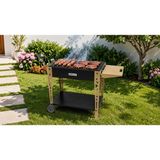 Dorello Portatif Tekerlekli Mangal ile Keyifli Barbekü Deneyimi - Açık Krem