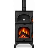 Dorello Termostatlı Fırınlı Tek Camlı Pik Döküm Odun Kömür Sobası - DRL-023