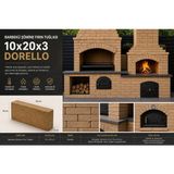 Dorello Uyumlu Barbekü, Şömine ve Fırın Tuğlası 10X20X3 cm
