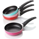 Doremcy 12 cm Teflon Mini Sos Tavası Kırmızı Yapışmaz Tabanlı 1 Adet Pratik Mutfak Ürünü