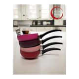Doremcy 3 lü 12 cm Teflon Mini Wok Sos Tava Seti Mini Sos Tavası
