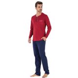 DoReMi 2 Parça Erkek Soft Doğal Pamuk Pijama Takımı BORDO