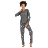 DoReMi Bayan Pijama Takımı ANTRASİT MELANJ S-M