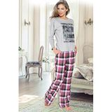 Doremi Bayan Pijama Takımı Gri Melanj S-M Uzun Kol