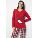 Doremi Bayan Pijama Takımı - M - Kırmızı