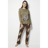Doremi Bayan Pijama Takımı - XL - 2XL - Haki
