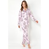 DoReMi Cherry Rot Uzun Kollu Bayan Pijama Takımı PEMBE S-M