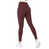 DoReMi Dikişsiz Örme Yüksek Bel Tayt KAHVERENGİ L-XL