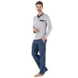 DoReMi Erkek Pijama Takımı,Gri-Mavi M,9540570467193