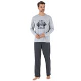 DoReMi Erkek Pijama Takımı,Gri Melanj M,9900570565431