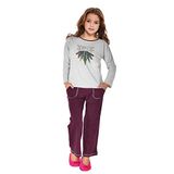 Doremi Gri Melanj Kız Çocuk Pijama Takımı