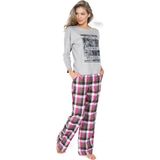 Doremi Kadın Pijama Takımı - M - L - Gri Melanj
