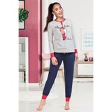 DoReMi Kadın Pijama Takımı,Gri Melanj S/M,9960570529877