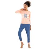 DoReMi Kadın Pijama Takımı,Yavruağzı L/Xl,9960570529860