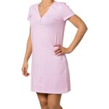 Doremi Kısa Kollu Desenli Gecelik (PEMBE / M/L)
