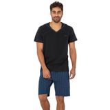 DoReMi Kısa Kollu Erkek Pijama Takım SİYAH M