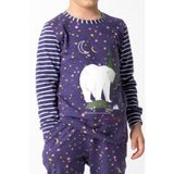 DoReMi Kız Çocuk Pijama Takımı Lacivert 6-7 Yaş Uzun Kollu Pamuklu