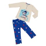 DoReMi Kız Çocuk Pijama Takımı Somon 4-5 Yaş Uzun Kol