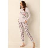 Doremi Pamuklu Bayan Pijama Takımı - M - Açık Gri