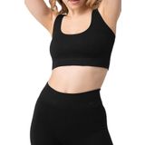 DoReMi Seamless Fitilli Çapraz Kalın Askılı Spor Sütyen SİYAH S-M