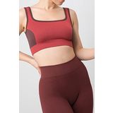DoReMi Seamless Fitilli Kalın Askılı Spor Sütyen KİREMİT M-L