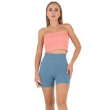 DoReMi Seamless Normal Bel Kısa Kadın Tayt MAVİ XS-S