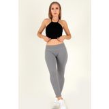 DoReMi Seamless Normal Bel Ripli Spor Tayt ANTRASİT S/M