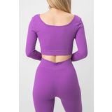 DoReMi Seamless Straplez Uzun Kollu Fitilli Büstiyer AÇIK MOR M-L
