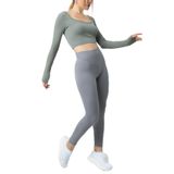 DoReMi Seamless Straplez Uzun Kollu Fitilli Büstiyer ANTRASİT S-M
