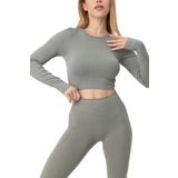 DoReMi Seamless Uzun Kollu Fitilli Büstiyer KOYU YEŞİL M-L