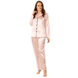 DoReMi Uzun Kollu Saten Pijama Takımı PEMBE M-L