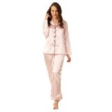 DoReMi Uzun Kollu Saten Pijama Takımı PEMBE S-M